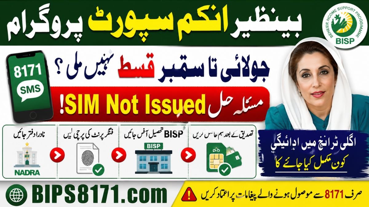 BISP July to September Payment 2026: SIM Not Issued Issue