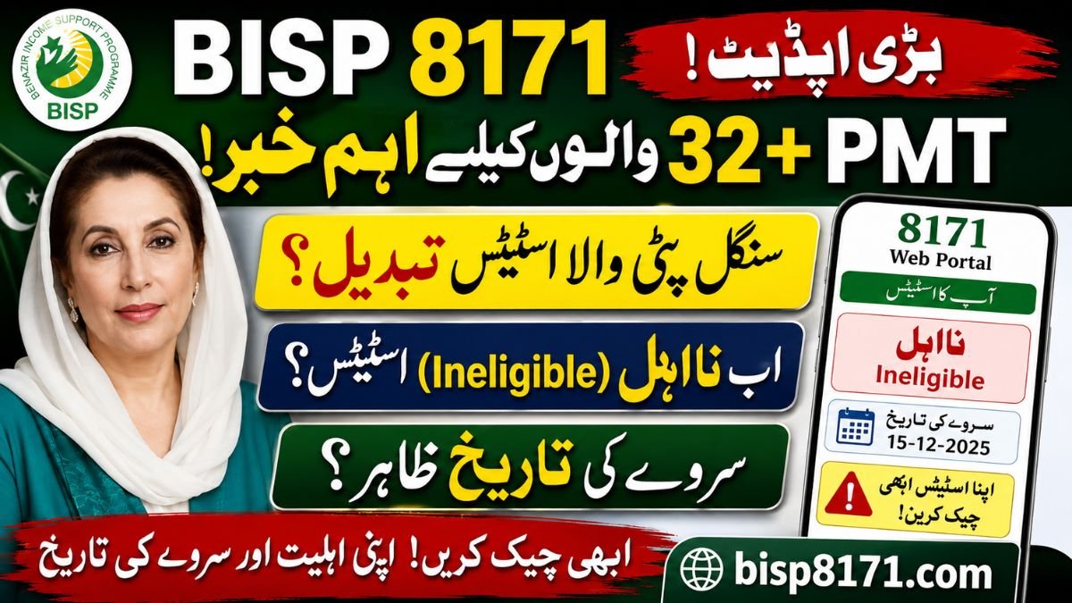 BISP 8171 Update: PMT 32+ Beneficiaries Asked to Check Eligibility Status and Survey Date